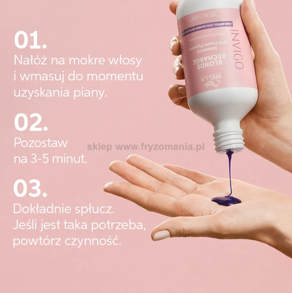 Wella Professionals Invigo Blonde Recharge Szampon do włosów blond i siwych 300ml