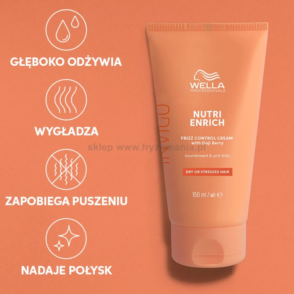 Wella Professionals Invigo Nutri Enrich Frizz Control Krem wygładzający do włosów 150ml