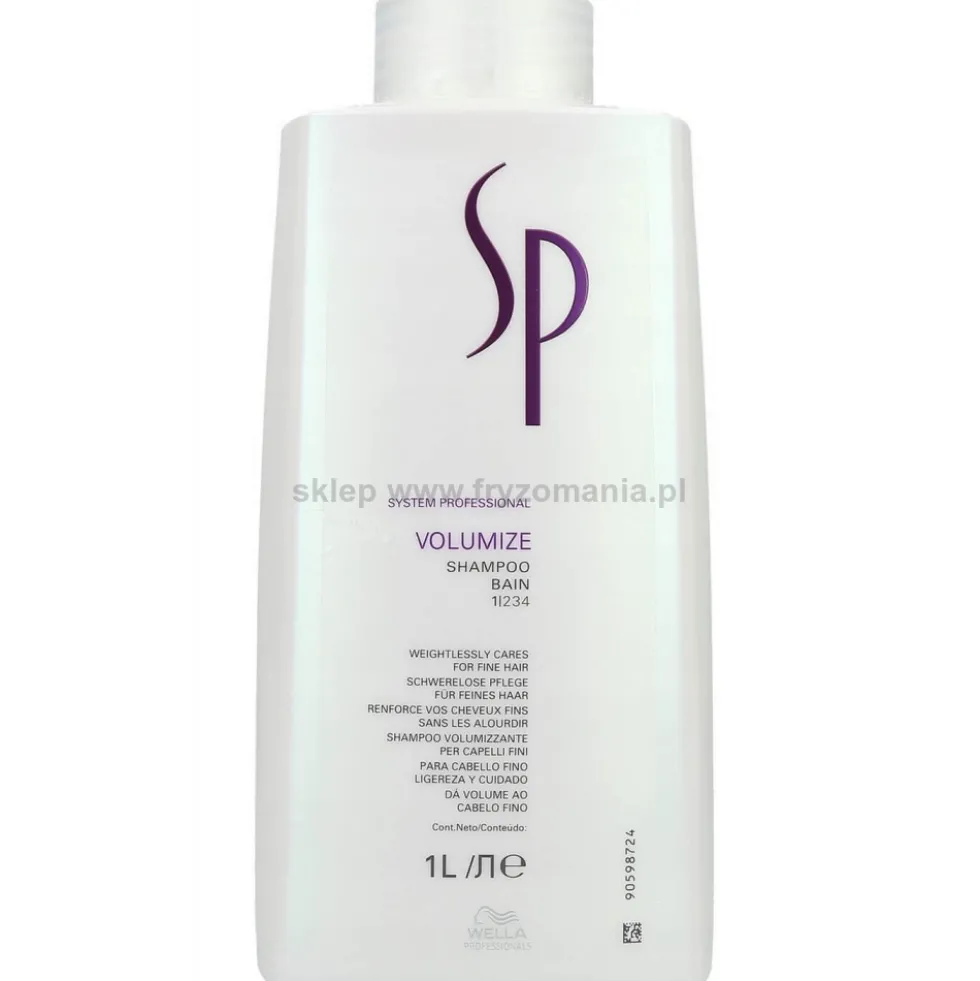 Wella Professionals SP Volumize Shampoo szampon nadający objętość do włosów cienkich i delikatnych 1000ml