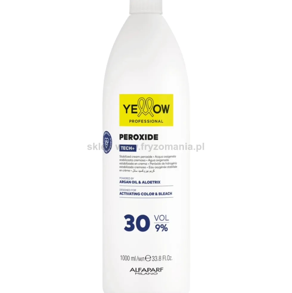 Yellow Professional Tech+ Peroxide Oksydant do farb 1.5%, 3%, 6%, 9%, 12% 1000ml